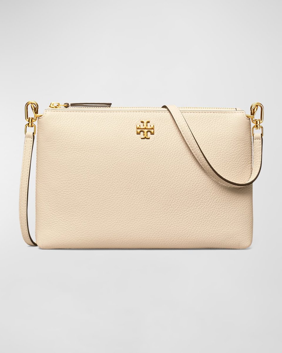 Kira Zip Pebbled Leather Crossbody Bag