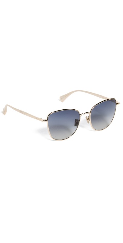 KENZO Metal Square Sunglasses Gold/Gradient Smoke