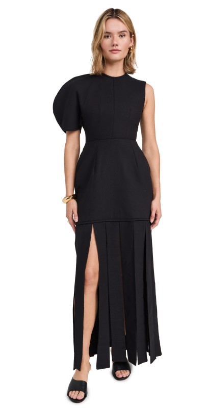 SELFI Sculptured Tassel Dress Black