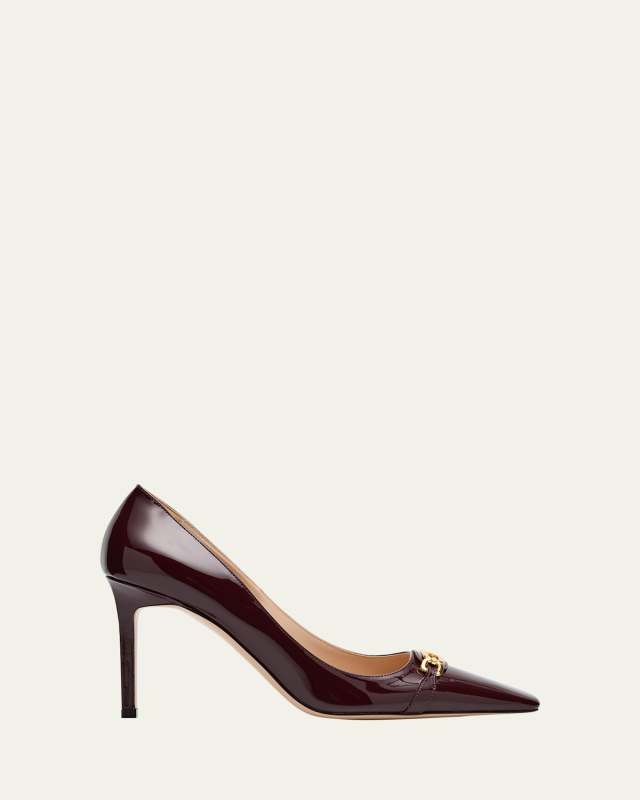 Whitney Patent Chain Stiletto Pumps