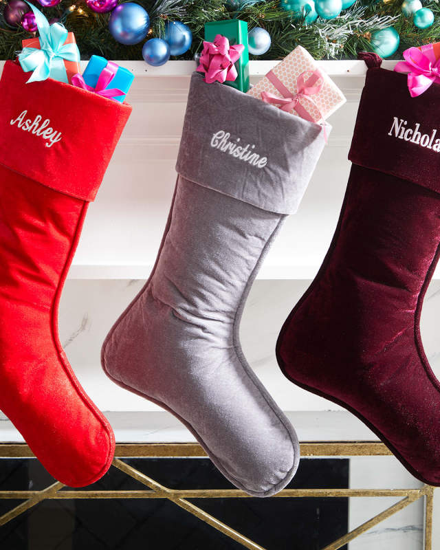 Personalized Velvet Christmas Stocking