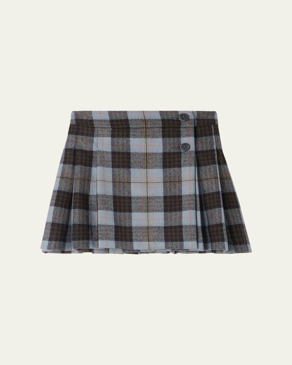 Girl's Talissa Plaid-Print Skirt, Size 4-12