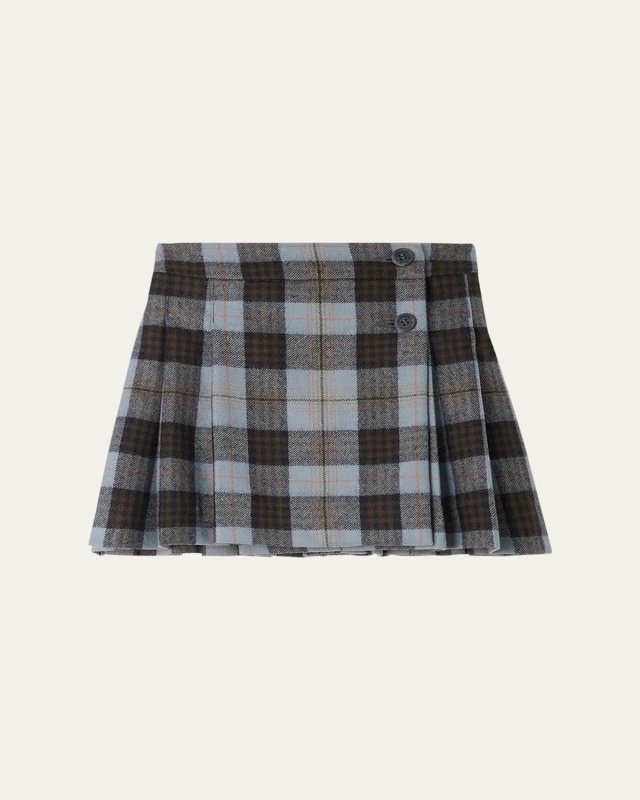Girl's Talissa Plaid-Print Skirt, Size 4-12