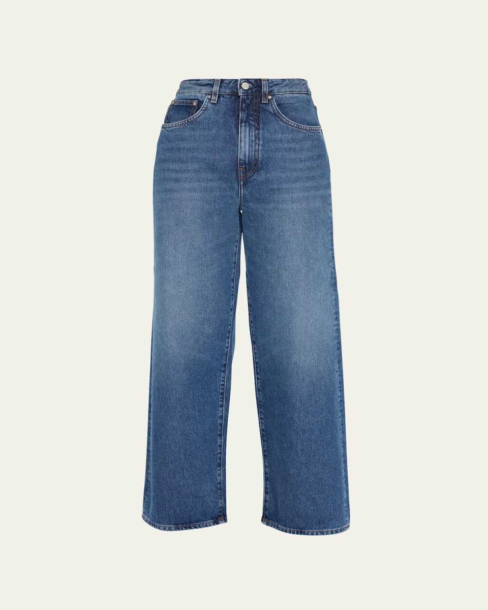 Flare Wide-Leg Denim Pants