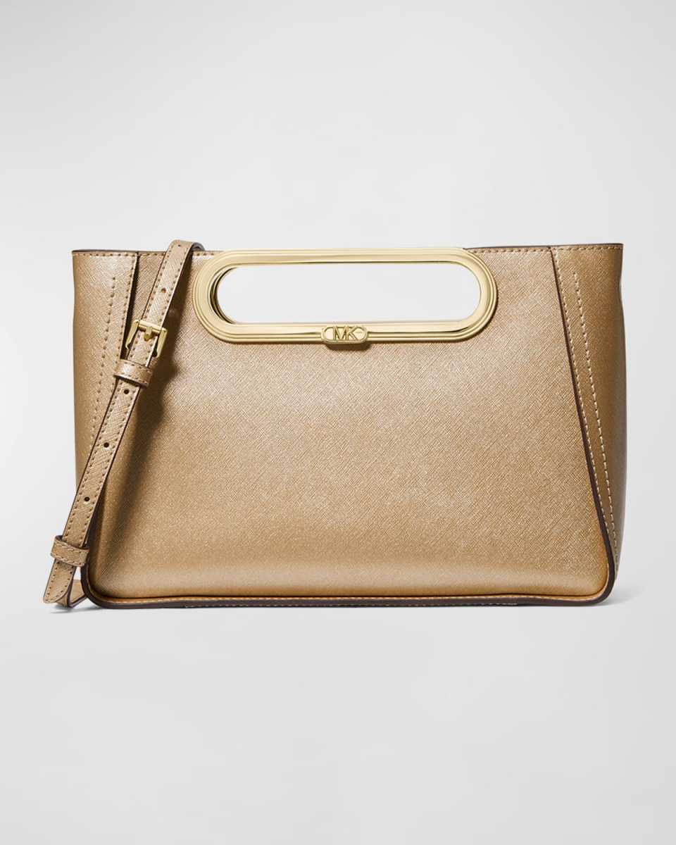 Chelsea Metallic Leather Convertible Clutch