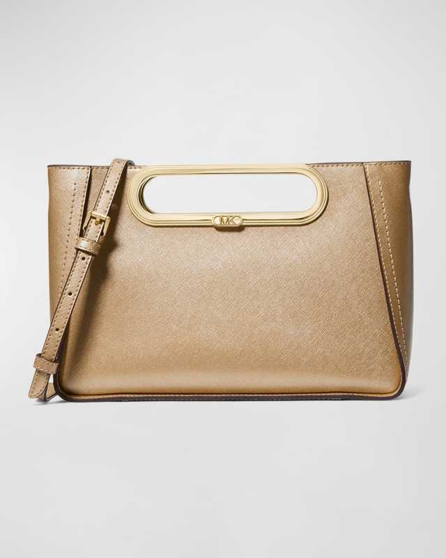 Chelsea Metallic Leather Convertible Clutch