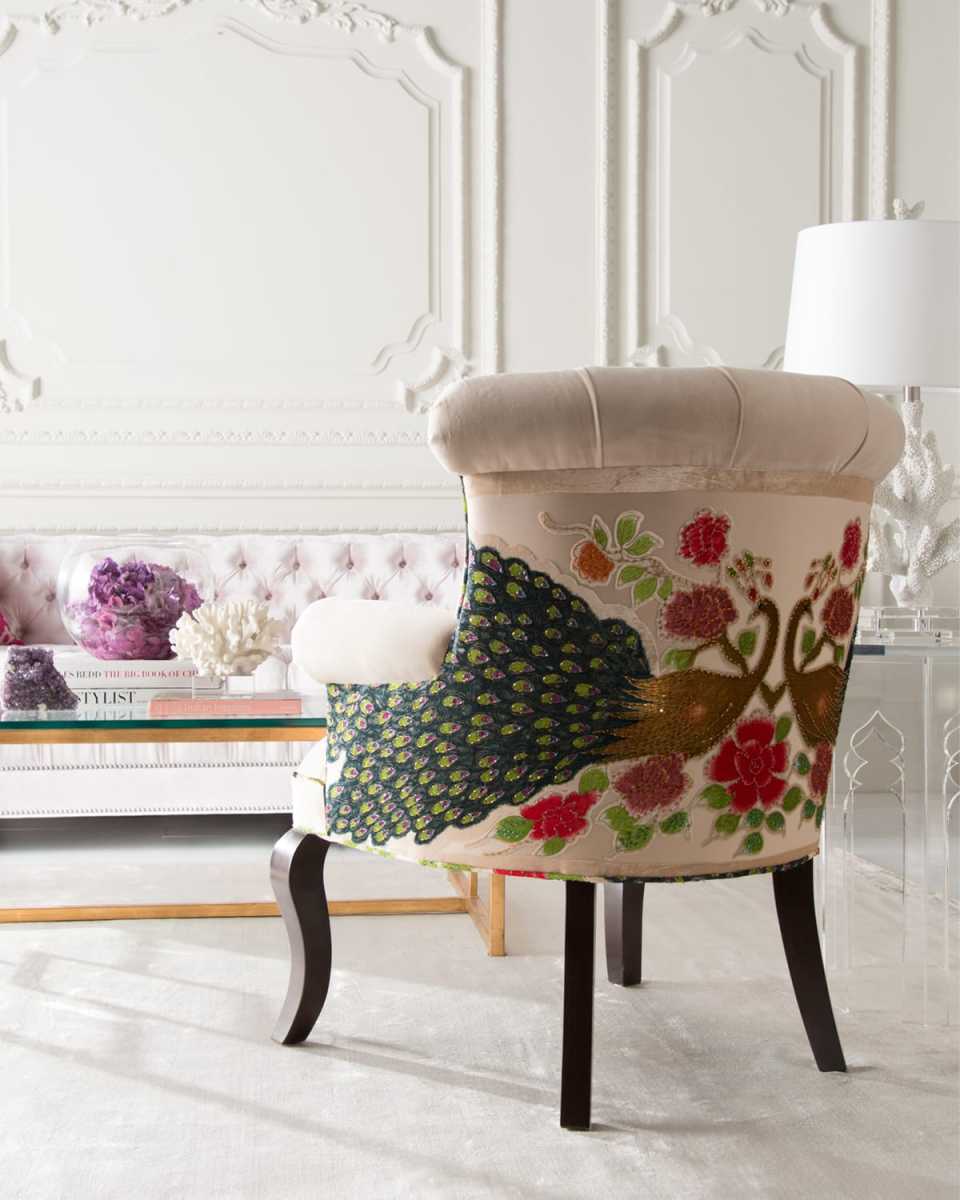 Cream Peacock Chair