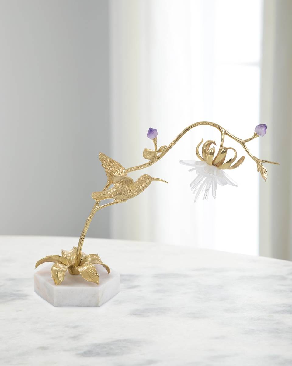 Hummingbird Selenite Sculpture II