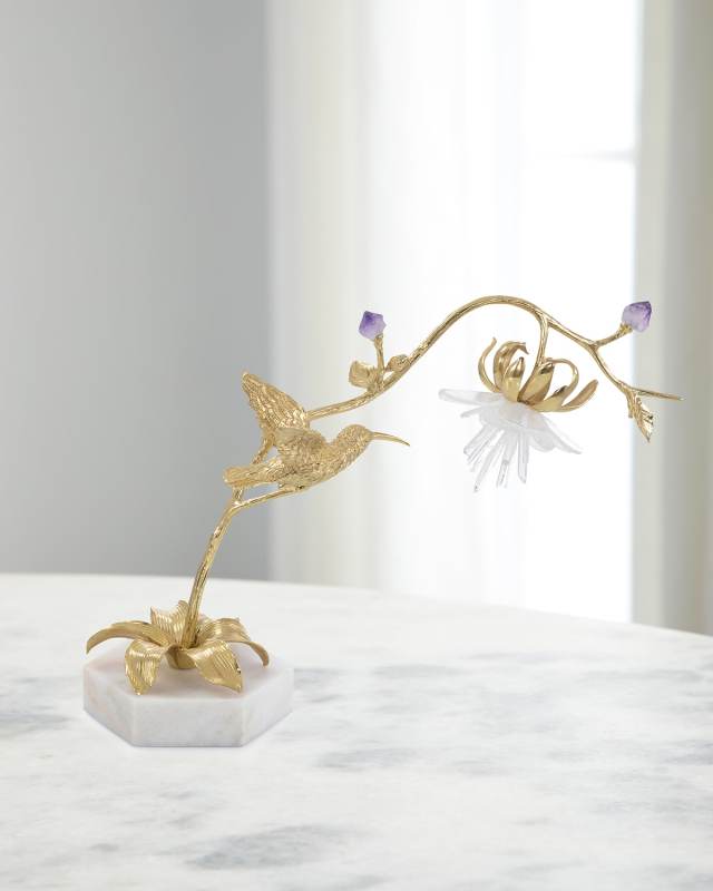 Hummingbird Selenite Sculpture II