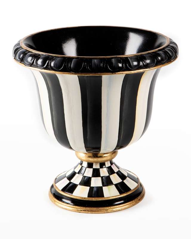 Courtly Stripe Tabletop Urn