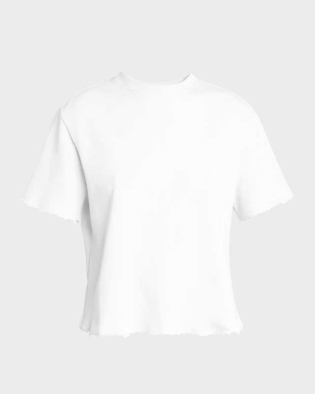 Distressed Short-Sleeve Boxy T-Shirt