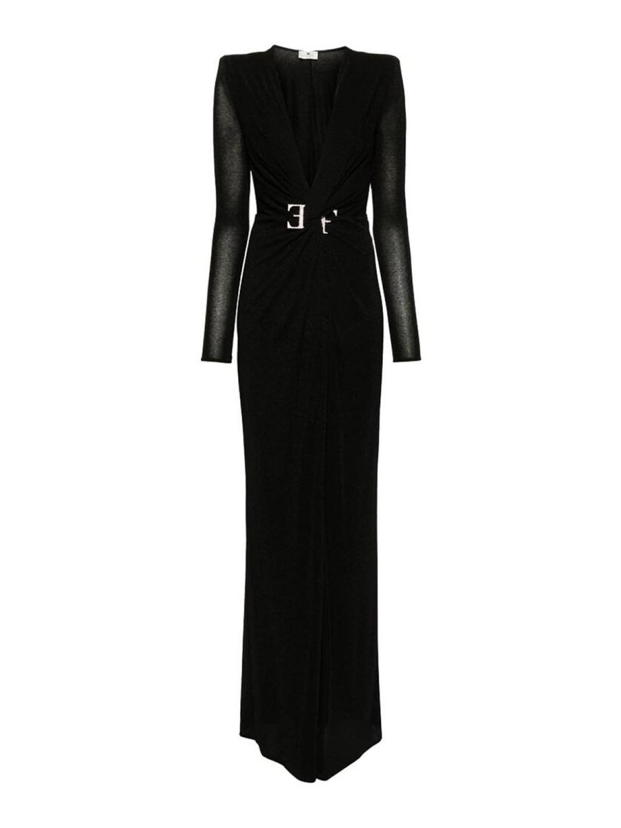 Elisabetta Franchi Maxi Robe - Noir