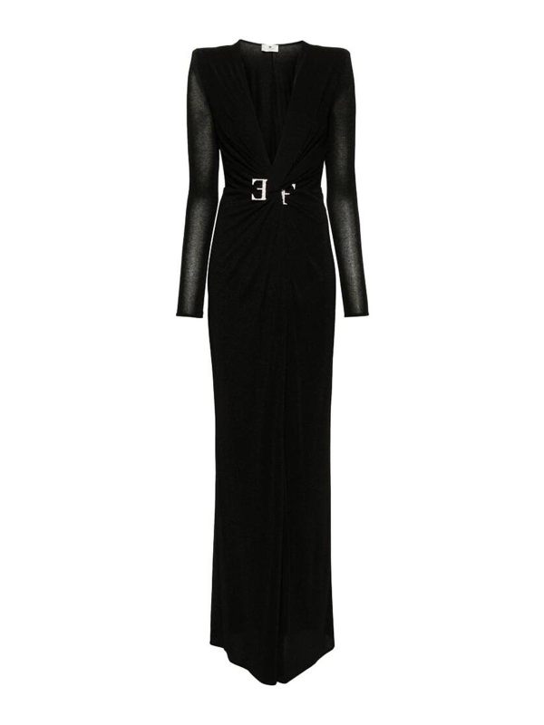 Elisabetta Franchi Maxi Robe - Noir