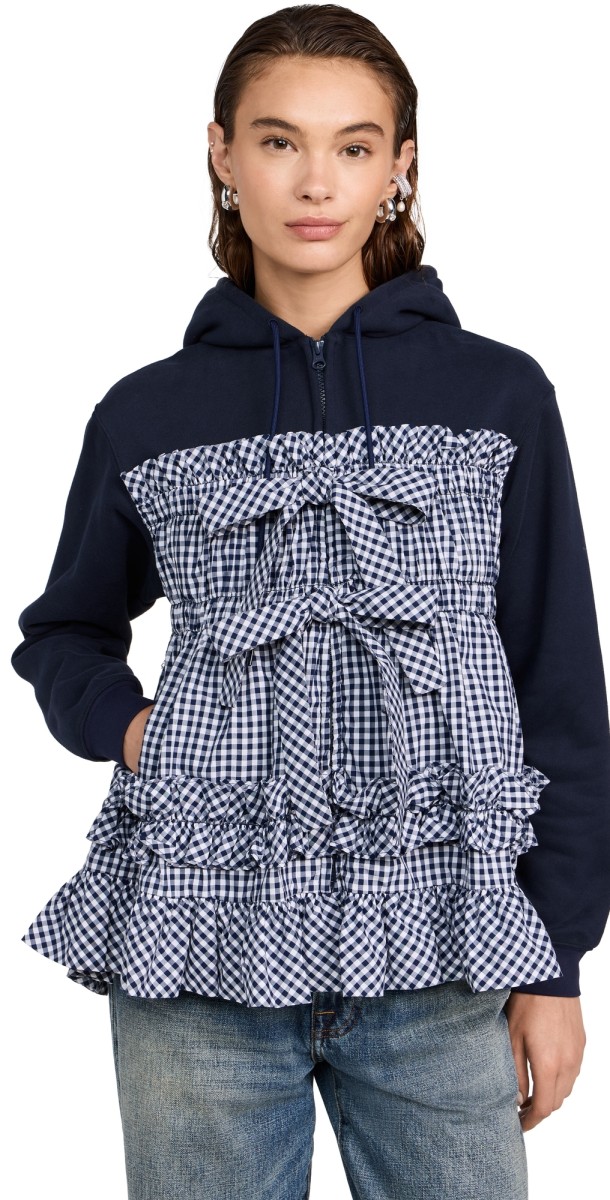 Sandy Liang Esther Hoodie Navy