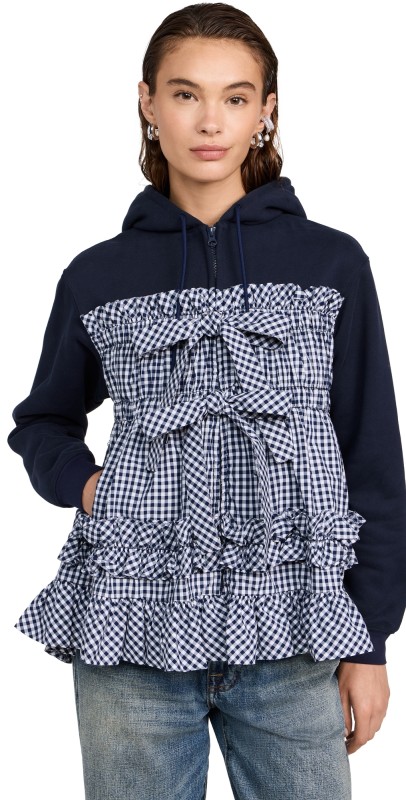 Sandy Liang Esther Hoodie Navy