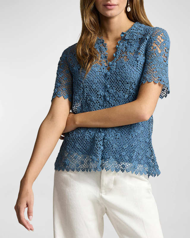 Floral Cotton Lace Blous