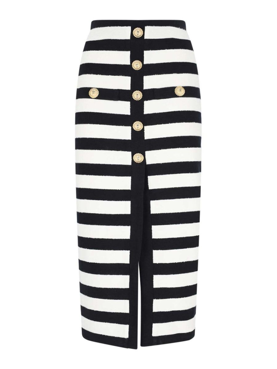 Balmain Jupe Midi - Noir