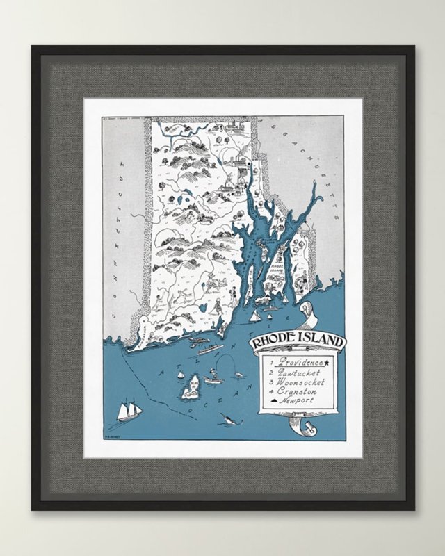Pictorial Map of Rhode Island