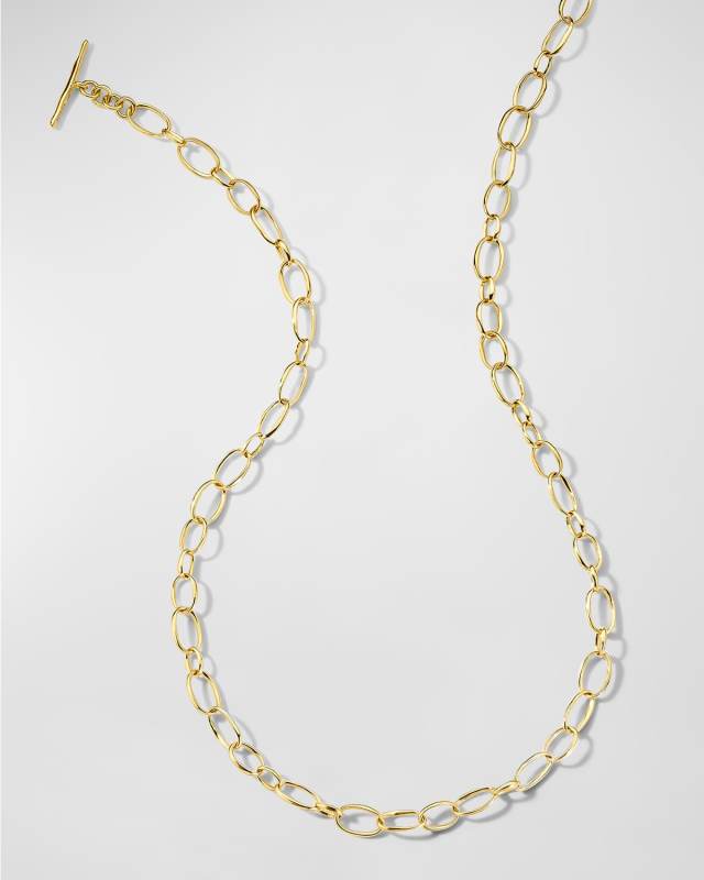 Small Scultura Link Necklace in 18K Gold