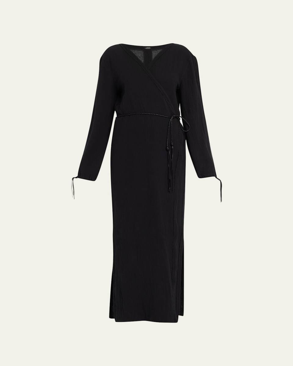 Cahkiy Belted Canvas Maxi Dress