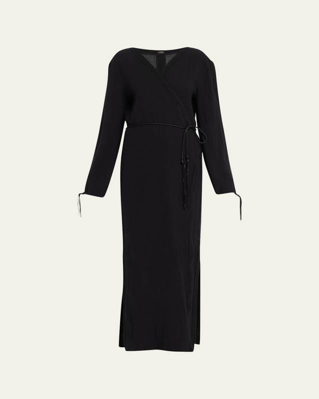 Cahkiy Belted Canvas Maxi Dress