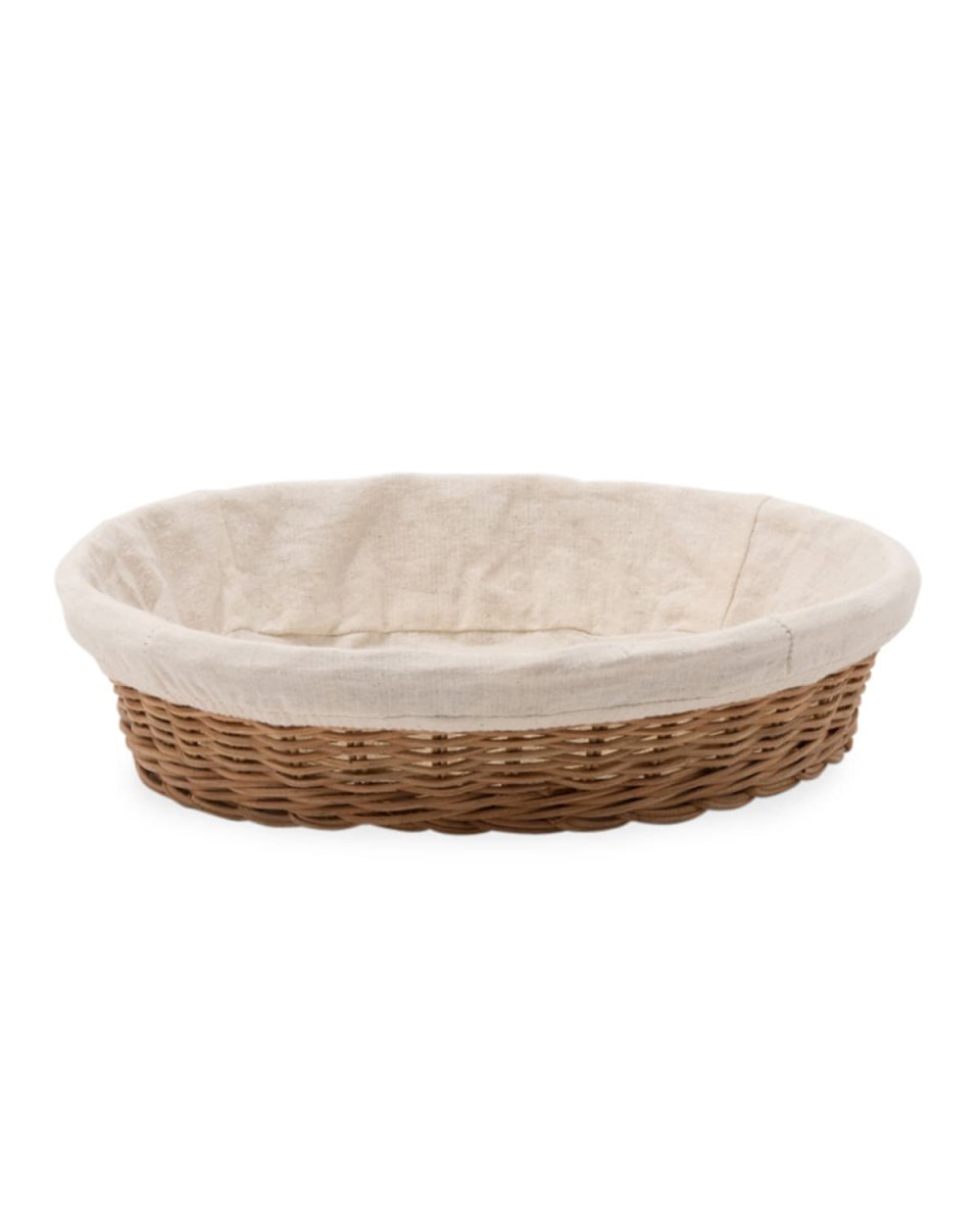 Lasata Large Round Rattan Tray with Liner