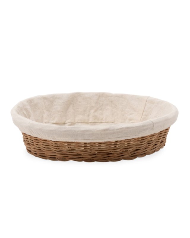 Lasata Large Round Rattan Tray with Liner