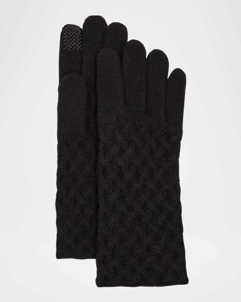 Cashmere Blend Basketweave Gloves