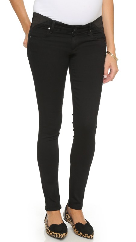 PAIGE Transcend Verdugo Ultra Skinny Maternity Jeans Black Shadow