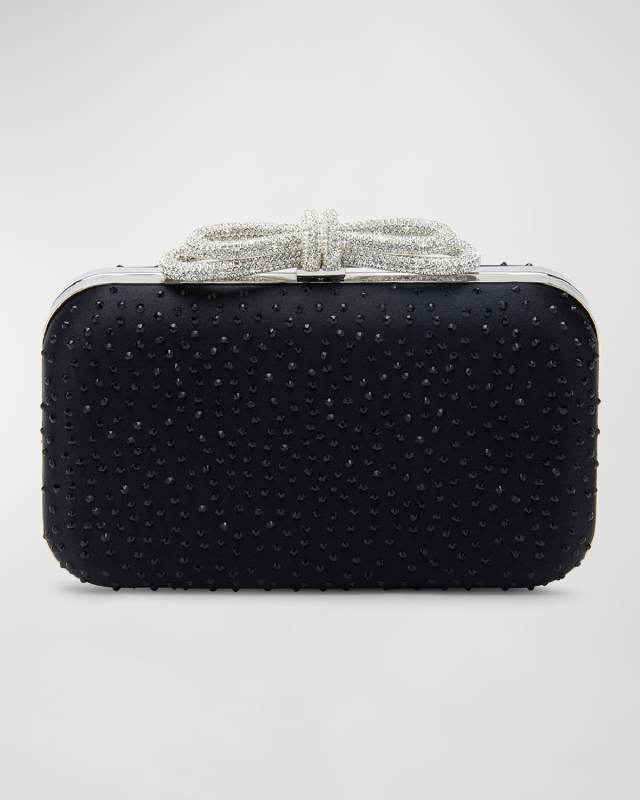 Bow Strass Satin Clutch Bag