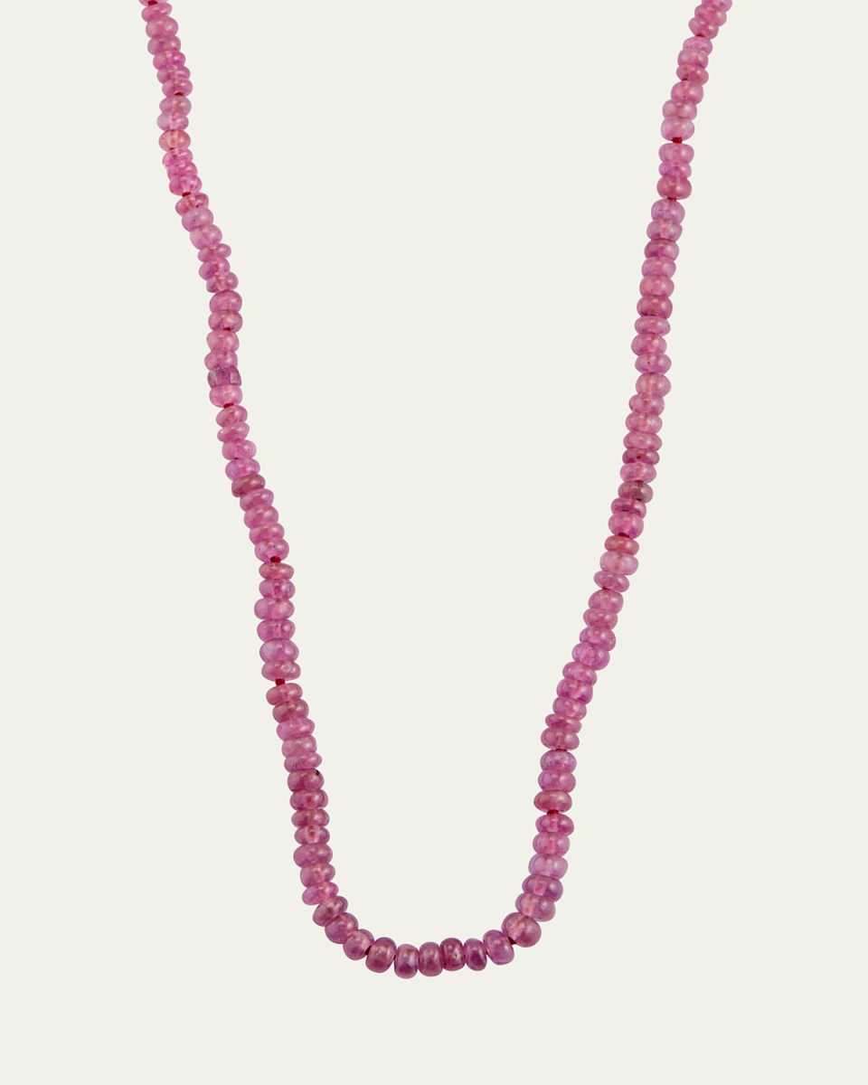Pink Tourmaline Rondelle Necklace