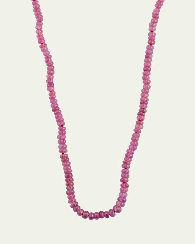 Pink Tourmaline Rondelle Necklace
