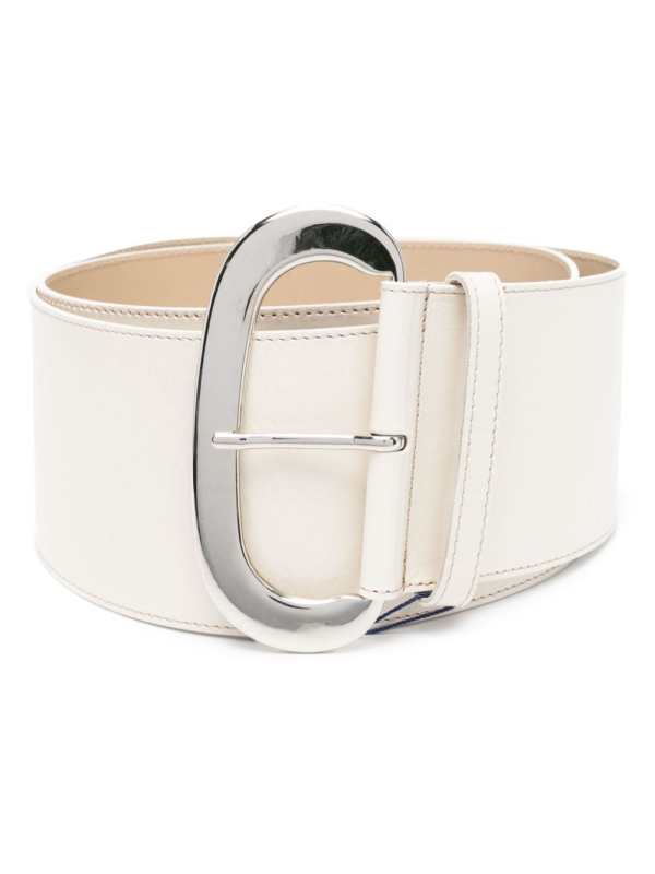 buckled leather belt