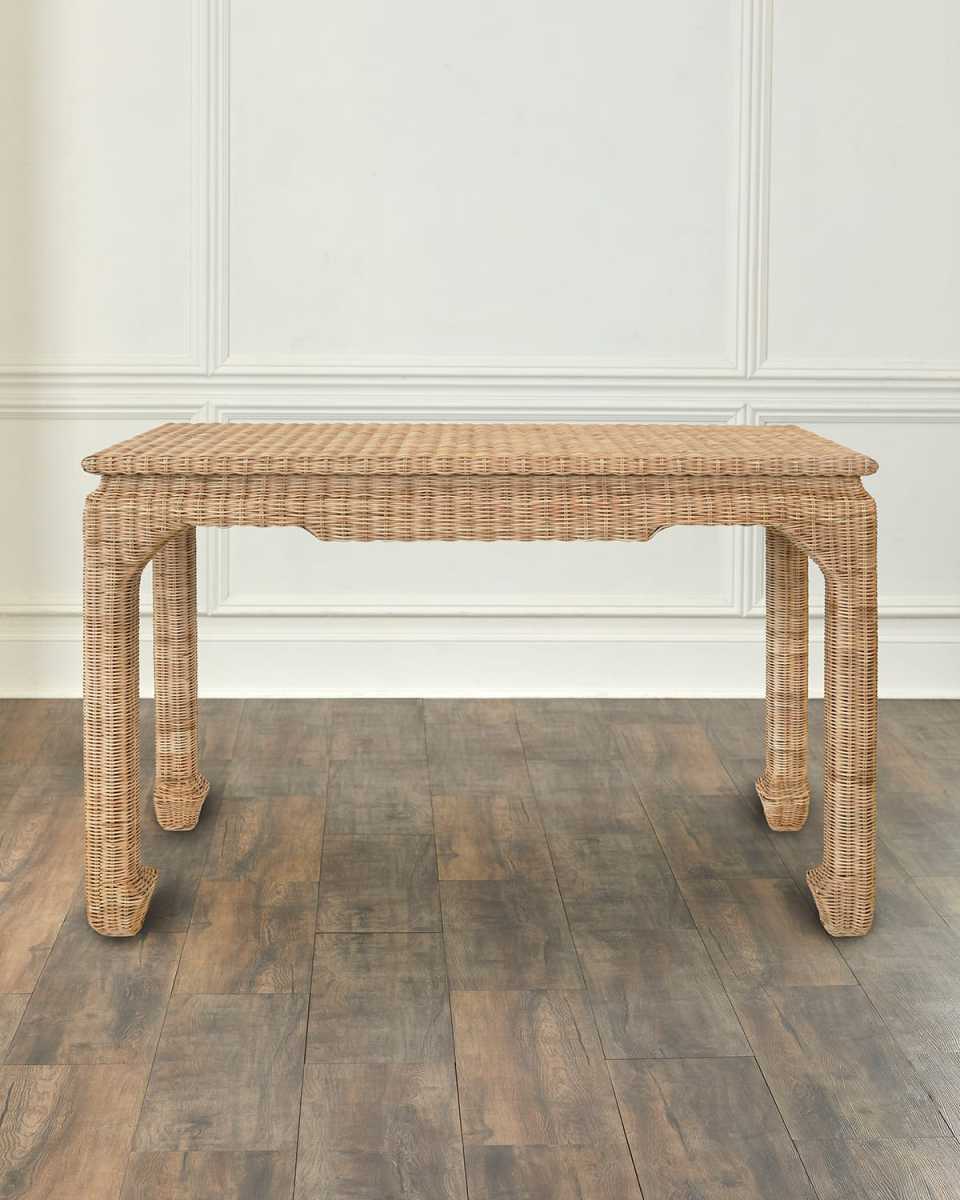Fabian Rattan Console Table