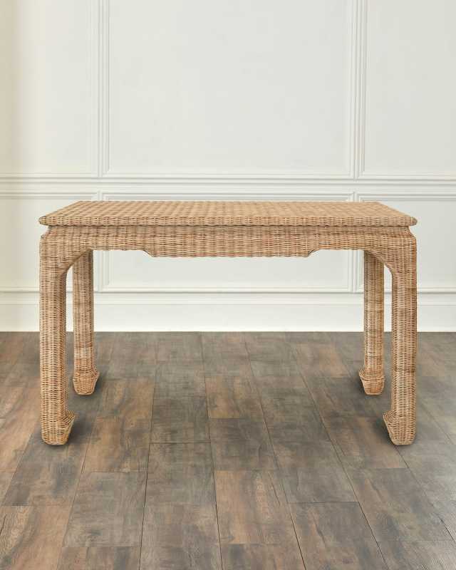 Fabian Rattan Console Table