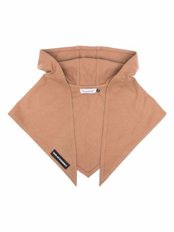 logo-patch felted hood