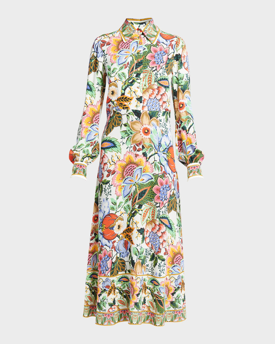 Treee of Life Cady Midi Button-Front Shirt Dress