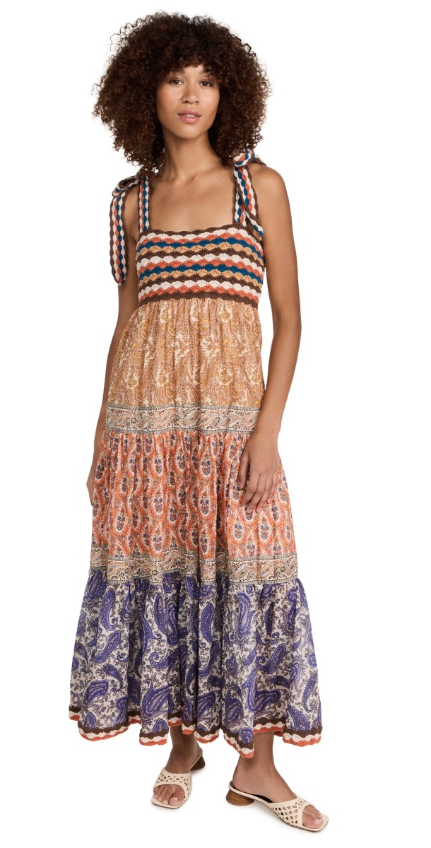 Zimmermann Devi Crochet Spliced Dress Spliced