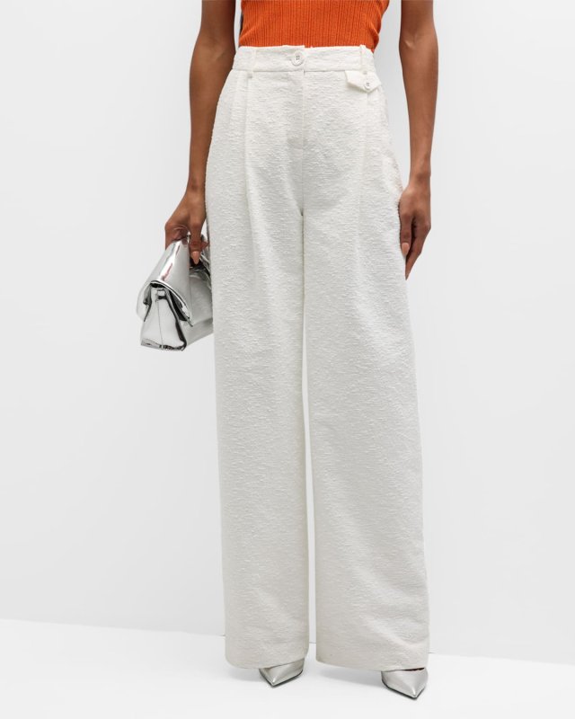 Nico Pleated Straight-Leg Pants