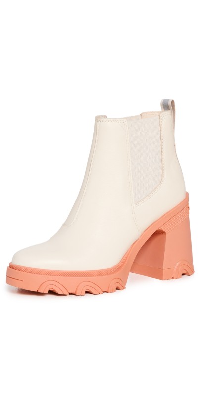 Sorel Brex Heeled Chelsea Booties Natural/Paradox Pink