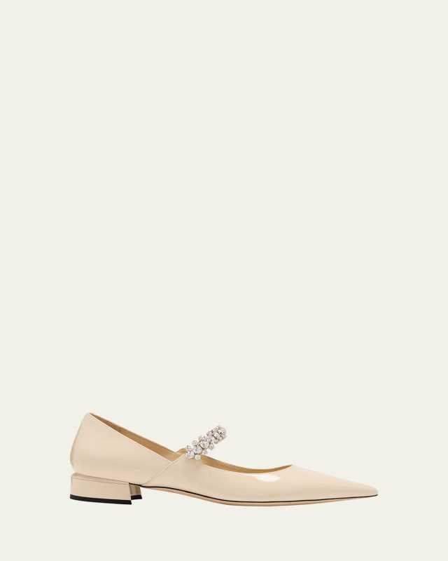 Bing Patent Crystal-Strap Ballerina Flats