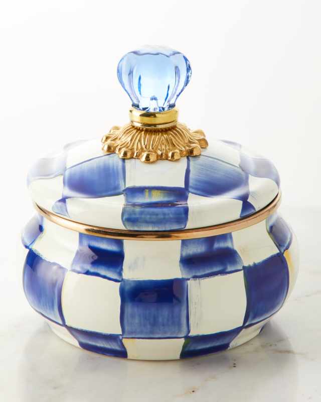 Royal Check Squashed Pot