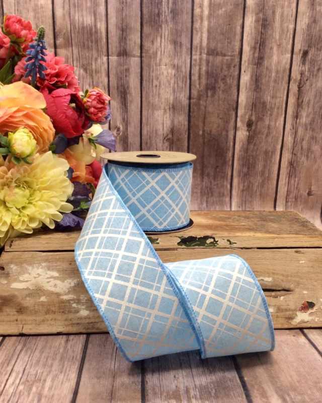 Iridescent Glitter Lattice Linen Ribbon, 2.5"W x 10 Yards
