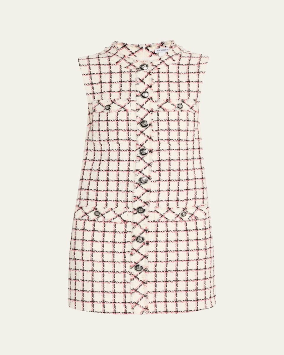 Laurel Sleeveless Tweed Mini Dress