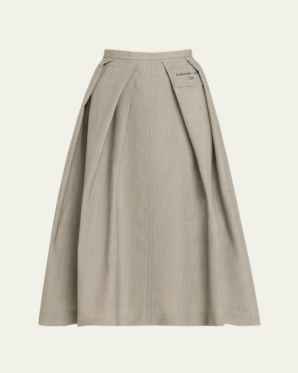 Little Darling Pintuck Midi Skirt
