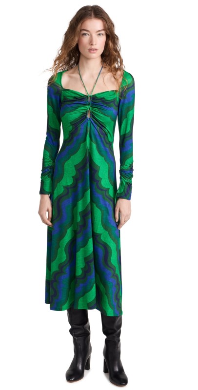 Chufy Hendrix Dress Wavy Green