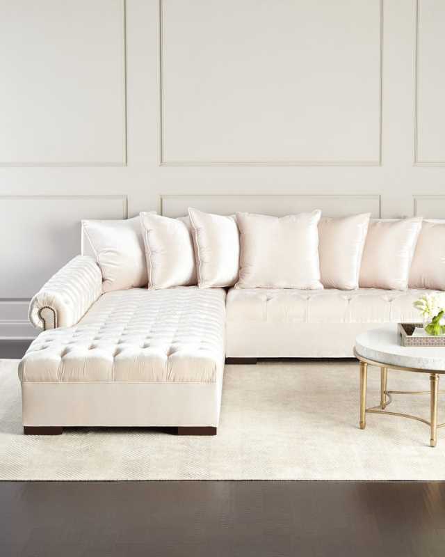 Divine Tufted Left Chaise Sectional 157"