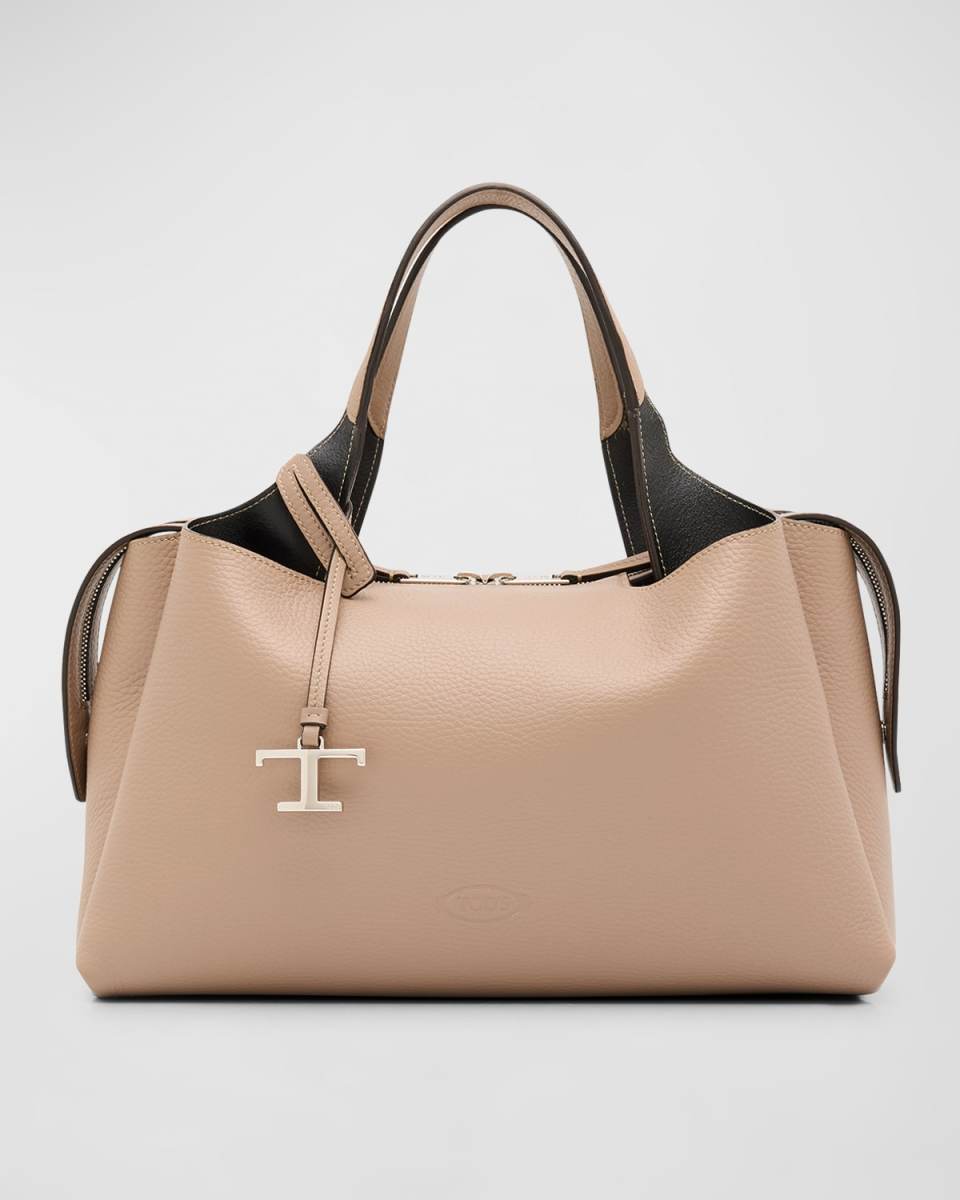 Medium Leather Bauletto Top Handle Bag