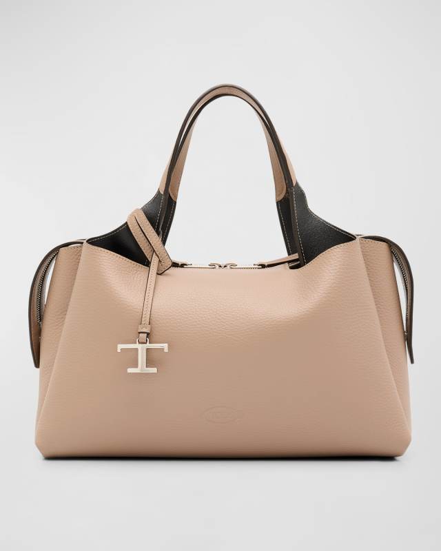 Medium Leather Bauletto Top Handle Bag
