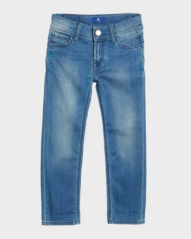 Kids' Denim Sport Trousers, Size 6-12